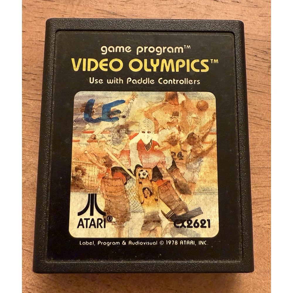 Atari 2600 1980 Vintage Video Olympics Game Cartridge Tested‎ Works CX2621